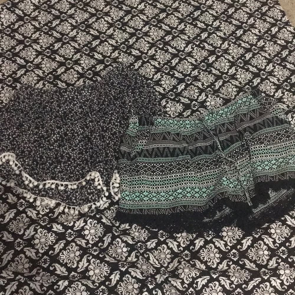 Shorts. No boundaries medium. Black and white